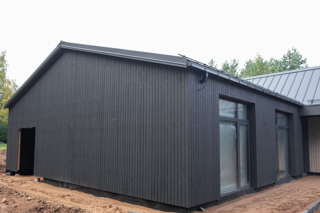 Burnt wood cladding, color Medeksa Graphite