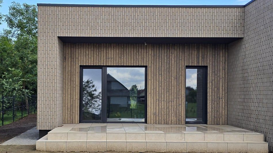 Charred wood cladding Medeksa Sand