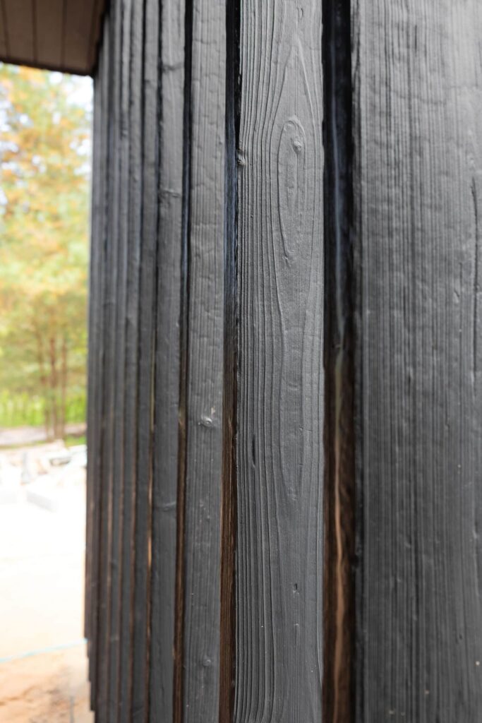 charred wood for fences