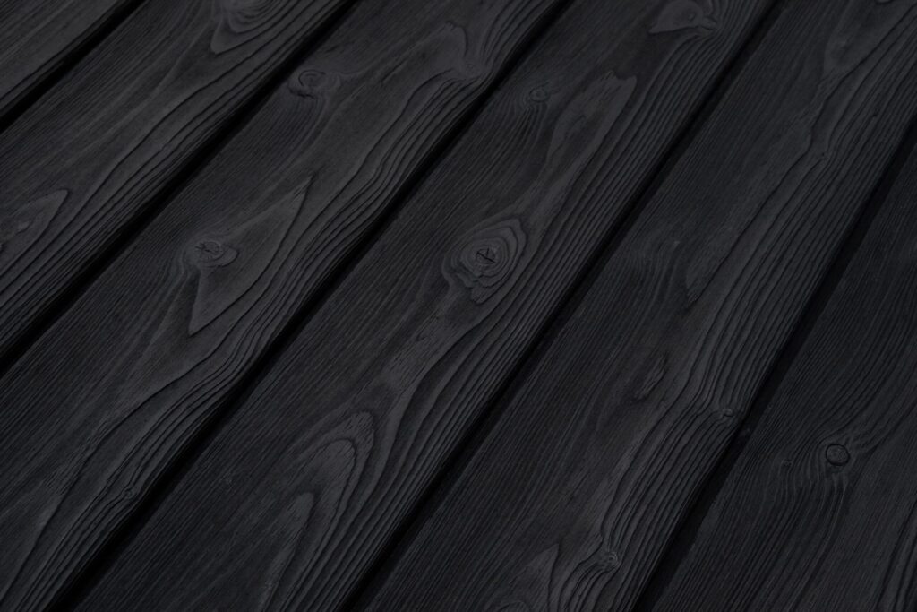 charred larch cladding medeksa black