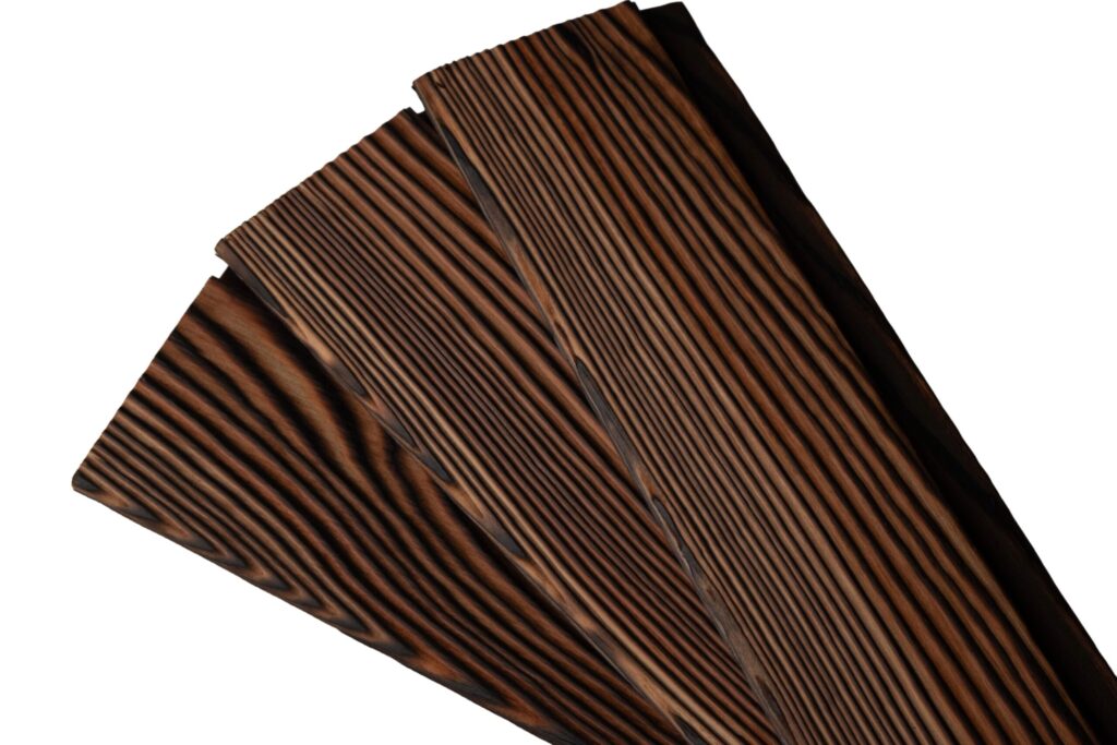 charred larch cladding medeksa natural