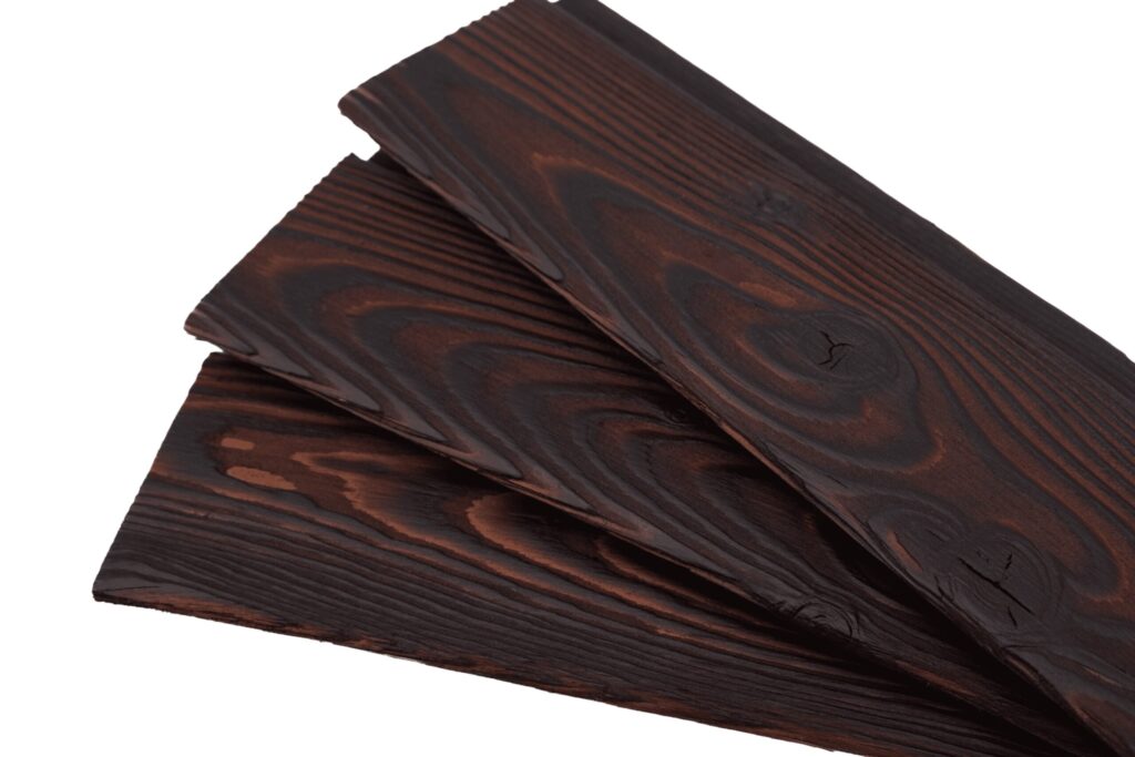 burnt larch cladding medeksa rust